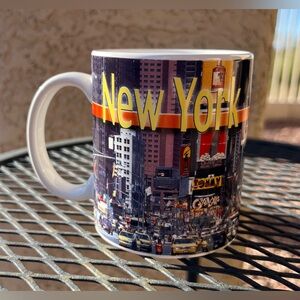 Vintage NEW YORK CITY Coffee Mug/Cup Times Square Midtown Taxi Souvenir MCIC